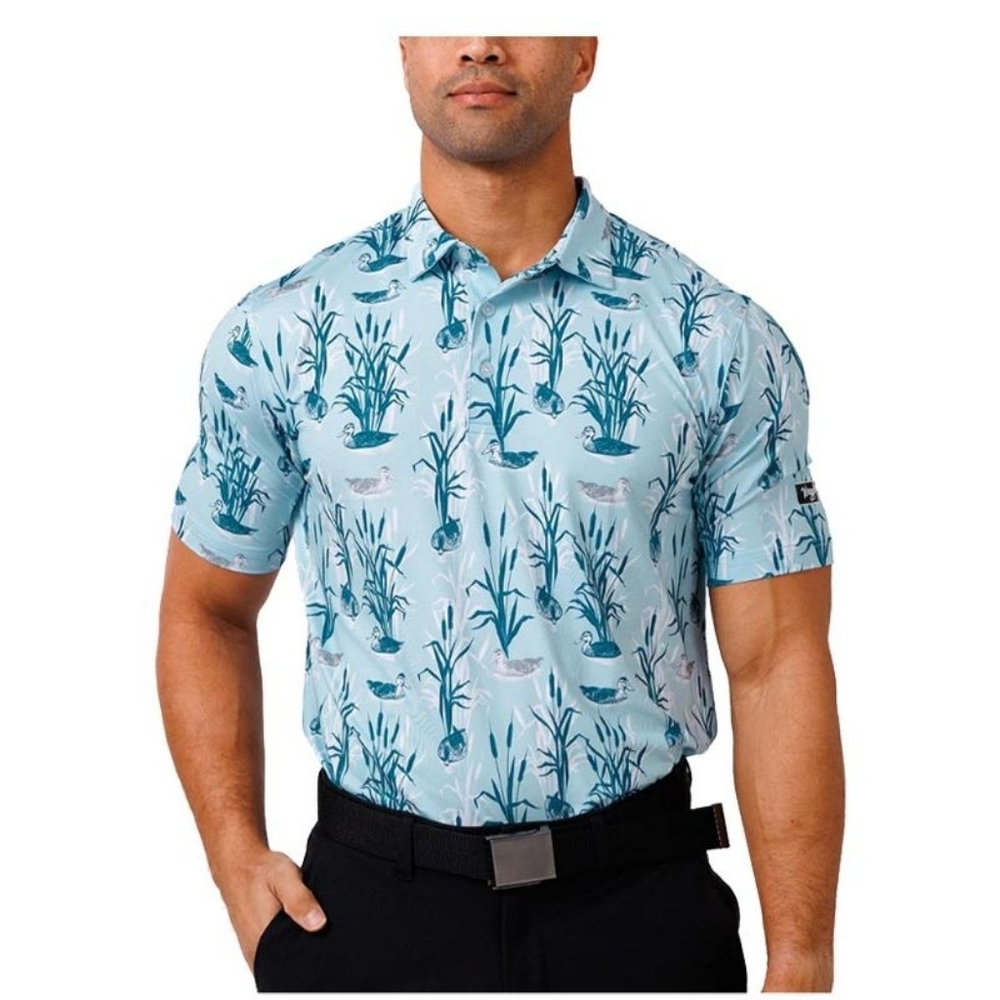Waggle Golf "Duck, Duck, Gray Duck" Polo Shirt